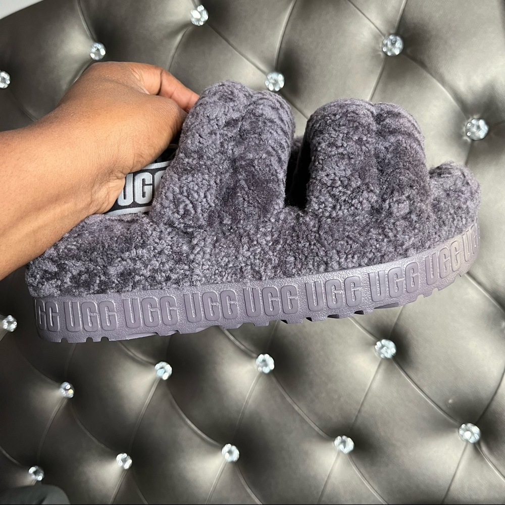Ugg Grey Oh Fluffita Fur Slides - image 5